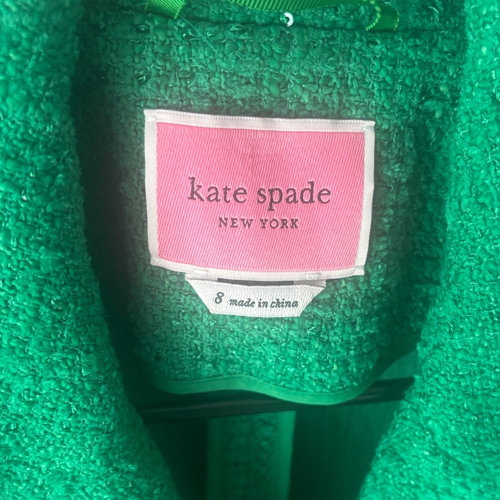 Kate Spade Vibrant Green Tweed Blazer. Perfect for St Patrick’s Party! - Picture 3 of 9